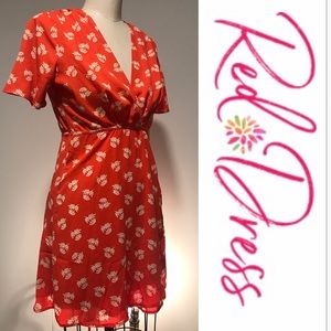NWT Red Wrap Dress by Dress Forum ▪️sz Large